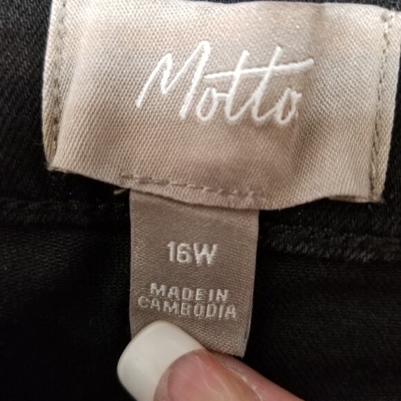 NWOT's-Motto Womens Black High Rise Skinny Stretch Jeans 5 Pockets Size 16W (36) - Picture 5 of 9